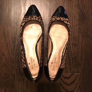 EUC Kate spade leopard flats
